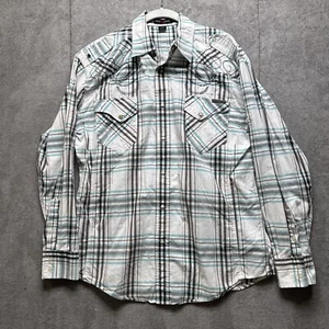 Artful Dodger Shirt Pearl Snap Mens XL Western Cowboy Slanted Pocket Rodeo - Picture 1 of 13
