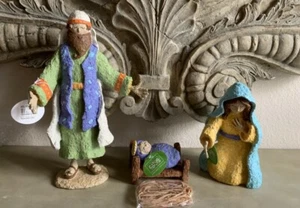 COTON COLORS EXPRESS NATIVITY HOLY FAMILY FIGURES CHRISTMAS DECOR NWT RARE HTF - Picture 1 of 7