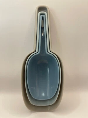 Cuchara medidora de alimentos secos de plástico 3 piezas harina de azúcar arroz dulce cuchara de hielo multicolor Foto 1 de 4