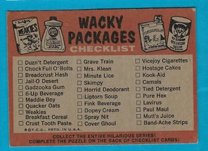 1973 Topps Wacky Packages Checklist Card - Picture 1 of 2