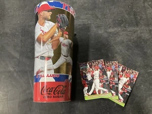 PHILLIES~2024 Zack Wheeler SOUVENIR CUP & 3 POCKET SCHEDULE (Bryson Stott) SGA - Picture 1 of 4