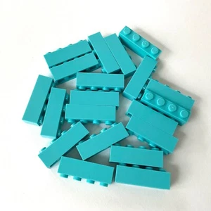 20 Lego Bausteine 1x4 medium azurblau Grundsteine Basic Steine NEU 3010 - Bild 1 von 1