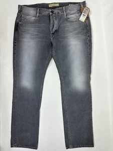 Guess Vermont Jeans Low Rise Slim Fit Taper Leg Gobi Gray Size 40x34 Button Fly - Picture 1 of 7