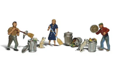 Woodland Scenics A2158 N Scale People & Pesky Raccoons - Image 1 of 4