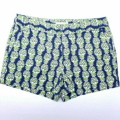 Banana Republic Women's Pineapple Blue Green Yellow Shorts Size 6 Measures 30x3 - Image 1 of 4