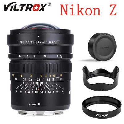 VILTROX 20mm F1.8 ASPH Wide Angle Manual Focus Full Frame Lens for Nikon Z-mount - Image 1 of 4