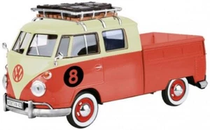 VW Volkswagen T1 Bus Type 2 with Roof Rack - red / cream - MotorMax 1:24 - Picture 1 of 6