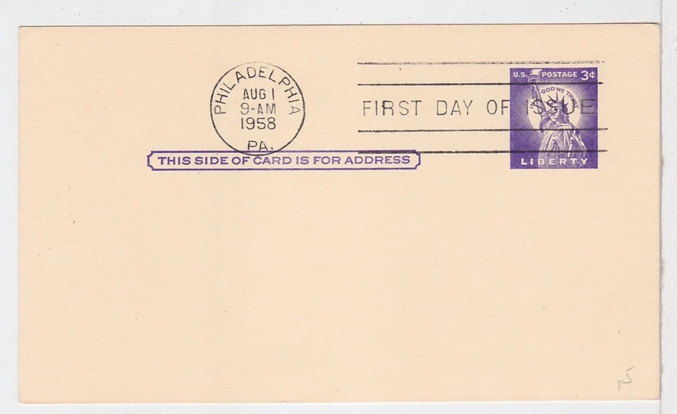 TurtlesTradingPost - Statue of Liberty Postal Card #UX46 - 1958 FDC - Image 1 of 1