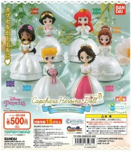 Bandai Disney Capsule Toy Principessa Capchara Eroina Bambola Stile Sognante Figure Set - Foto 1 di 8