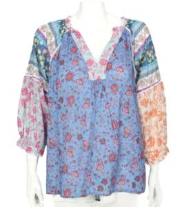 Sundance Astir Floral Blouse Top sz M Multicolor Balloon Sleeve Boho Cottage 850 - Picture 1 of 6