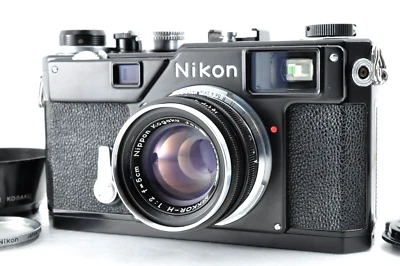 Nikon S3 Olympic Black w/Nikkor-H 50mm f/2 Rangefinder Camera from Japan #2485 - Image 1 of 4