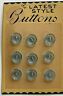 E   MEDIUM BUTTONS 24 GLASS  Round Pearly Creamy Buttons 0.9 cm 2 'C'S Back