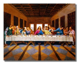 Jesus Christus das letzte Abendmahl des Herrn religiöse Wandbild 8x10 Kunstdruck - Bild 1 von 1