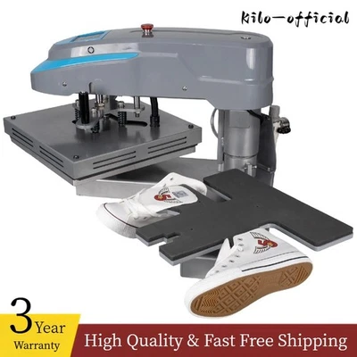 Máquina neumática de prensa de calor con cabezal oscilante de doble placa de 16x16" con placa irregular Foto 1 de 4