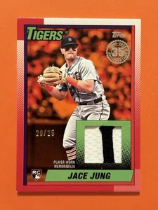JACE JUNG (20/25) (1:7,122 Packs) ROOKIE (1990 JERSEY PATCH RELIC) 2025 Topps - Picture 1 of 12