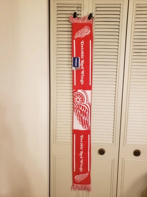 NHL Детройт Red Wings акриловая бахрома шарф 57 «x 6,5» новый - Изображение 1 из 4