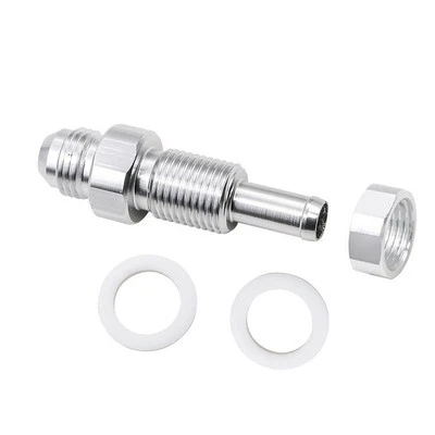 Set Ricambi Raccordi Serbatoio Carburante Alta Qualità Argento Auto Modificato - Image 1 of 4