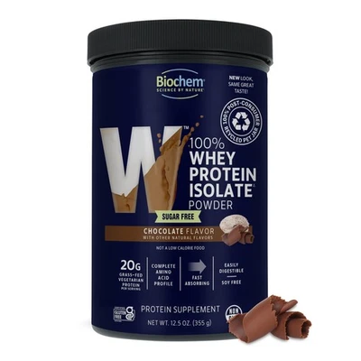 Chocolate 100% sem açúcar Whey 20g, 12,5 oz, vegetariano certificado, glut certificado - Imagem 1 de 4