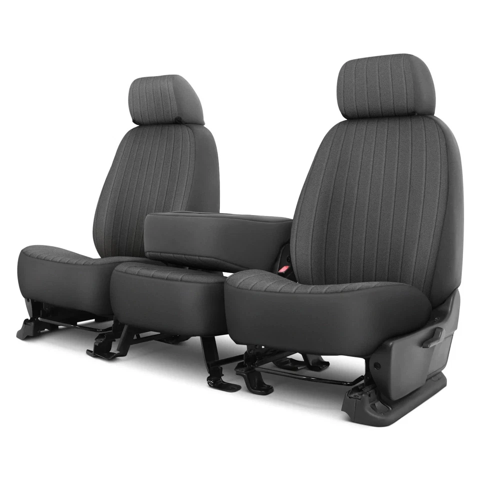 For Nissan Titan XD 16-21 Dorchester Velour 1st Row Charcoal Custom Seat Covers - Image 1 of 1
