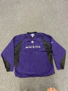 Vintage 90s NFL Baltimore Ravens Windbreaker Jacket Mens Sz Large Reebok Purple - Picture 1 of 10