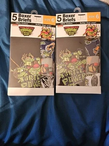 TEENAGE MUTANT NINJA TURTLES BOXER BRIEFS SIZE 6 NEW - Picture 1 of 3