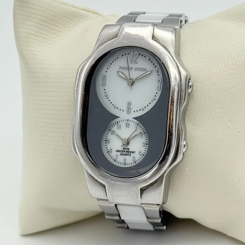 Reloj pulsera de cuarzo unisex PHILIP STEIN Teslar doble tiempo esfera doble, 32 mm Foto 1 de 4