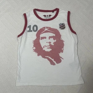 Superdry Shirt Damen Größe 8 Ringspun Allstars Che Guevara Weiß Trägertop Y2K - Bild 1 von 7