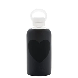 BKR Glas Wasserflasche Silikonhülle LBD Black Heart 16oz Lippenbalsam AUSVERKAUFT - Bild 1 von 11