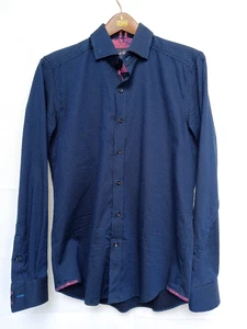 Robert Graham Modern Americana Hemd Herren S Tailored Fit Blau Schwarz Geometrisch - Bild 1 von 11