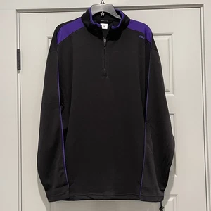 Boombah Herren Quarter Zip Langarm Pullover Neu mit Etikett Schwarz/Lila Größe XL - Bild 1 von 6