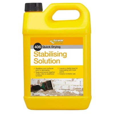 Everbuild 406 Quick Drying Stabilising Solution - Clear - 5 Litre - Image 1 of 4
