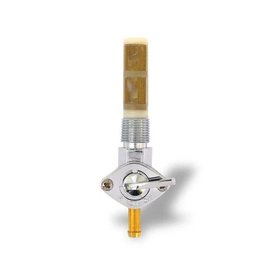 Chrome Fuel Petcock 3/8" NPT for Harley-Davidson pre-1975 - Vertical Spigot - Image 1 of 3