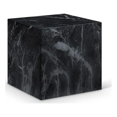 Meridian Furniture Piazza Black Marble Finish Concrete Indoor/Outdoor End Table - Image 1 of 4