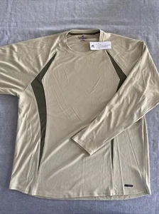 Russell Athletic Dri-Power Performance Men’s Large Long Sleeve Shirt NWT Khaki - Picture 1 of 7