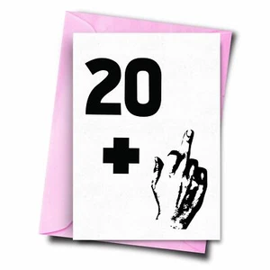 Tarjeta de cumpleaños 21 grosera 20+ 1 tarjeta de cumpleaños 21 divertida para hijo hermano hija - Imagen 1 de 1