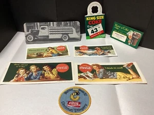 Lotto Coca-Cola Ephemera anni '50 pubblicità, macchie di inchiostro, patch, cartolina, ecc!! - Foto 1 di 11