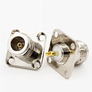 1 x Neu N Buchse mit 4 Löchern Chassis Panel Lötzinn RF Stecker Hochwertig - Bild 1 von 1