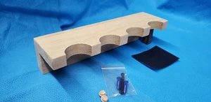 4 gun wood closet gun rack - solid oak construction - Picture 1 of 3