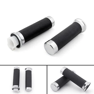 CHROME GRIPS Fit for Honda Magna Shadow 600 750 Spirit 1100 VT 1300 VTX 1800 H1 - Picture 1 of 7