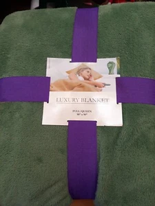 Large Fleece Throw Luxury Soft Bed Blanket full/queen 90"x90" polyester rn131345 - Picture 1 of 8