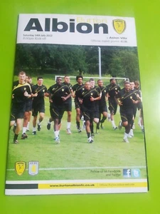 Burton Albion v Aston villa pre season friendly football programme. 14.7.2012 - Picture 1 of 2