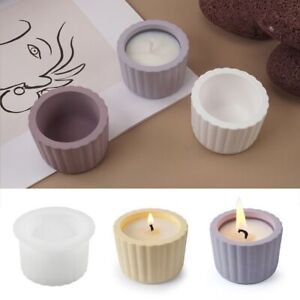 Round Candlestick Mold Silicone Candle Vessel Candle Jar Mold  Home Decor