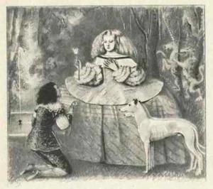 Die INFANTIN MARIA THERESA mit HUNDEN - Paul-Émile BÉCAT - Probedruck 1949 - Picture 1 of 1