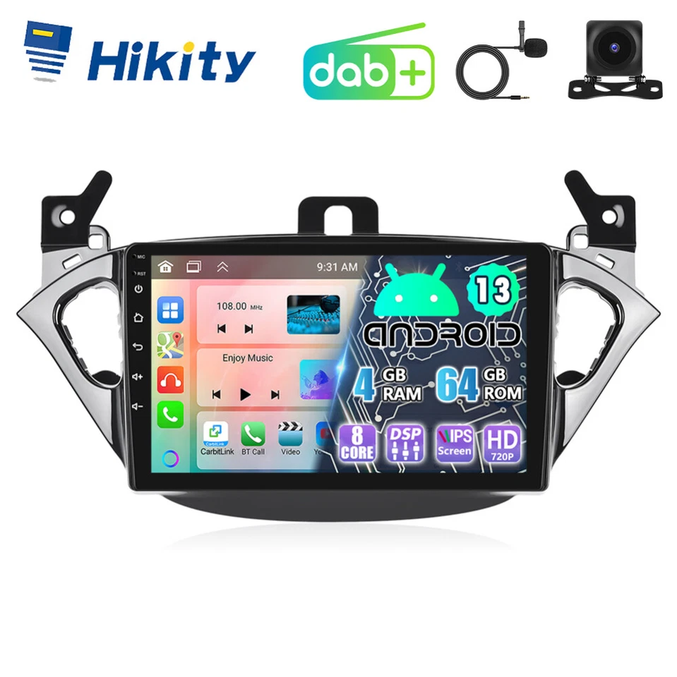 DAB+ 8Core 4+64G Android15 Autoradio Für Opel Corsa E Adam GPS Navi WIFI CarPlay - Bild 1 von 4