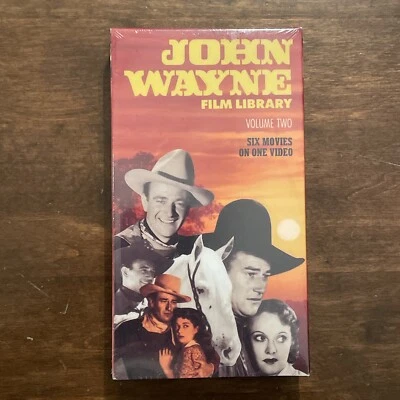 John Wayne Film Library VHS Volume 2 Six Movies Diamond Entertainment New Sealed - Image 1 of 4