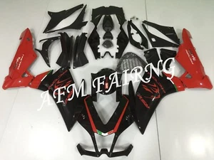 Black Red ABS Injection Mold Bodywork Fairing Panels for Aprilia RSV4 1000 10-15 - Picture 1 of 7