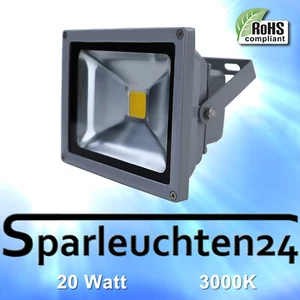 Faretto led esterno IP65 corpo argento 20W 3000K  - Foto 1 di 7