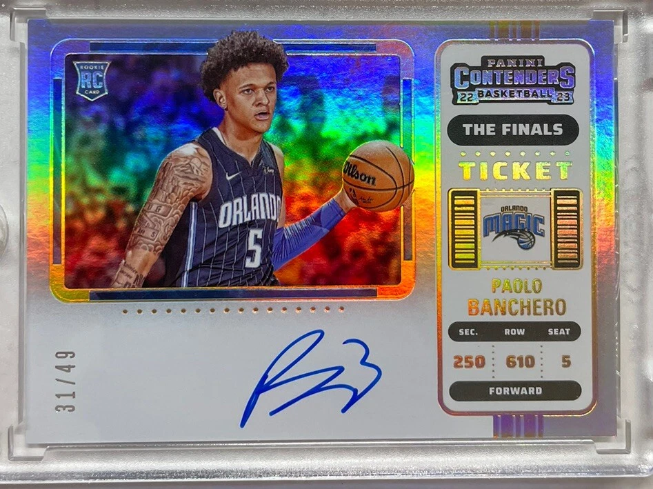 Contenders 2022-23 Paolo Banchero Rookie Finals Ticket VARIATION AUTO /49 112 RC