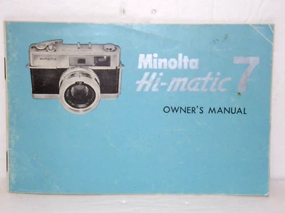Minolta Hi-Matic 7 manual de instrucciones/propietario Foto 1 de 4