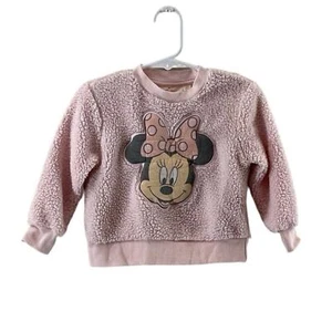 Disney Minnie Mouse Sweatshirt 18 M Pink Plush  - Picture 1 of 3